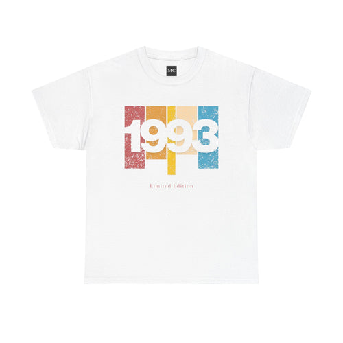 1993 Retro Stripes Tee | Vintage Year Shirt, 90s Birthday Top
